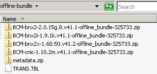 Example of the driver bundles available in the offline-bundle folder..